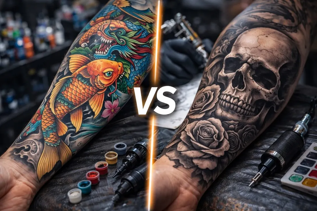 Tatuajes color vs negro ventajas