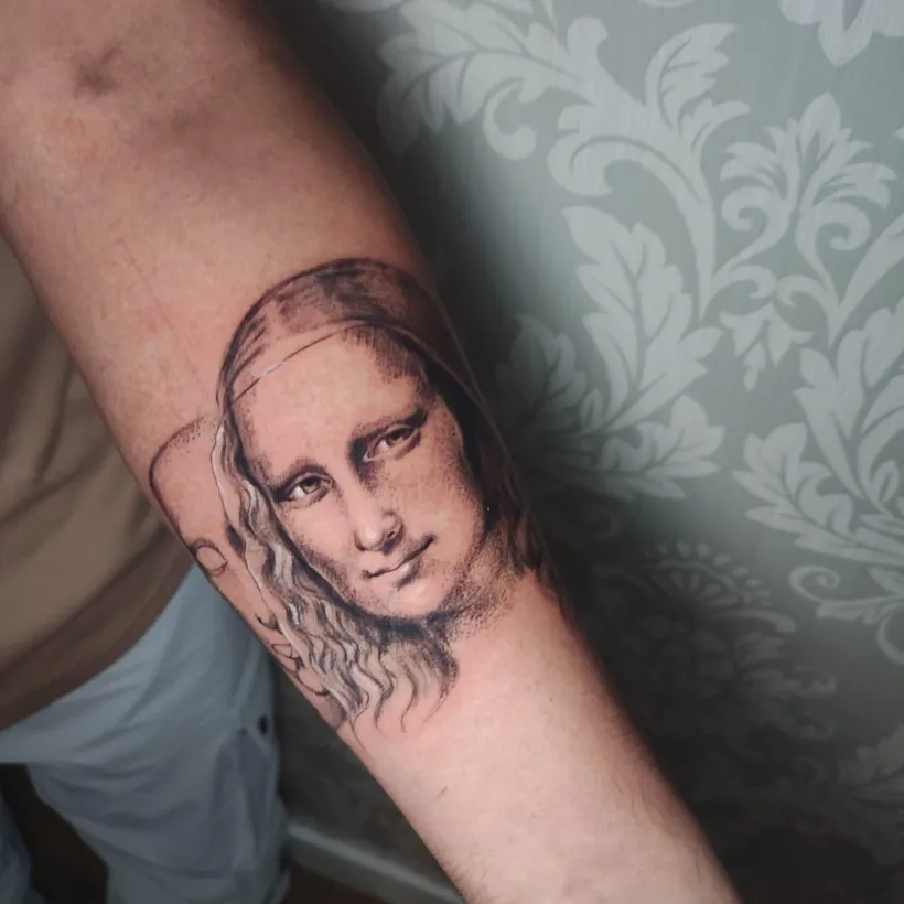 Retrato realista en el antebrazo, ESAP Madrid Retrato realista en el antebrazo, ESAP Madrid