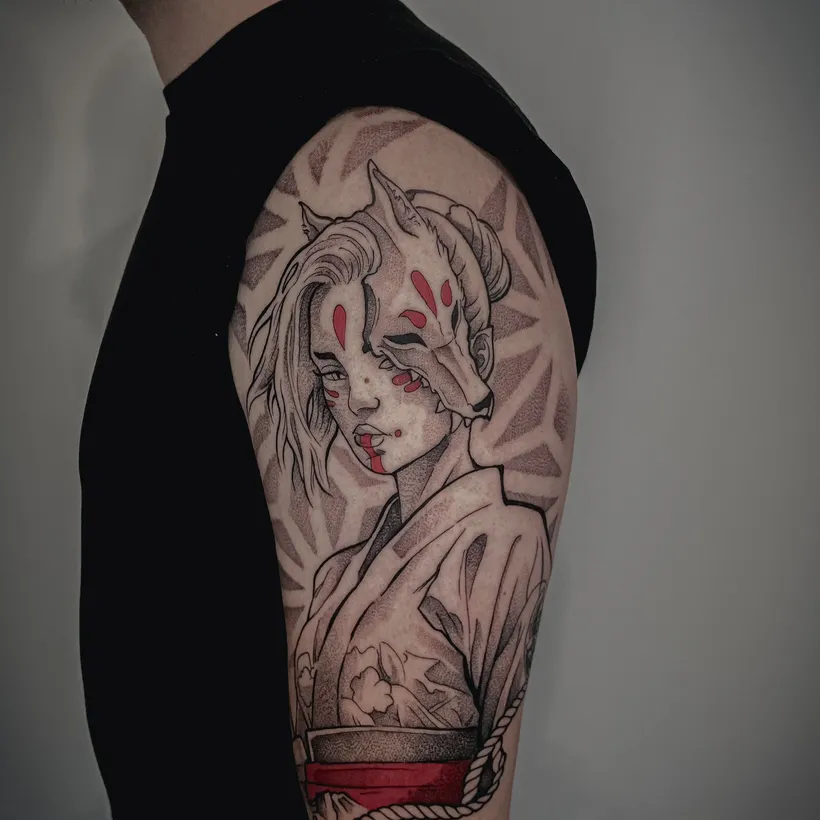 Tatuaje en el brazo hecho en ESAP Madrid